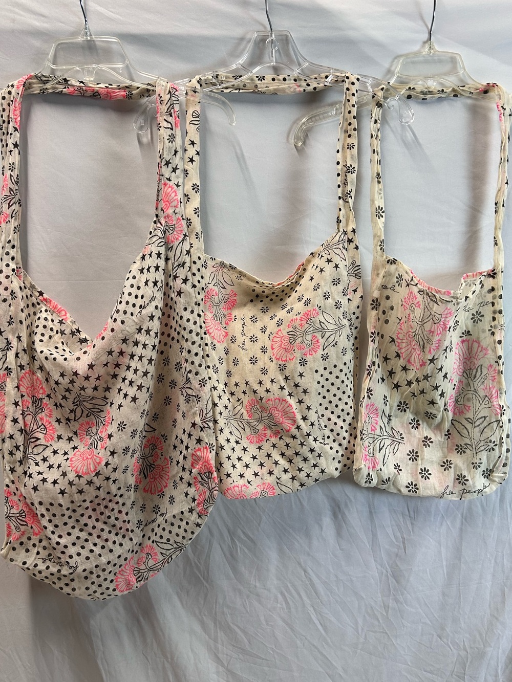 3 Free People Floral Print Reusable Shoulder Bags